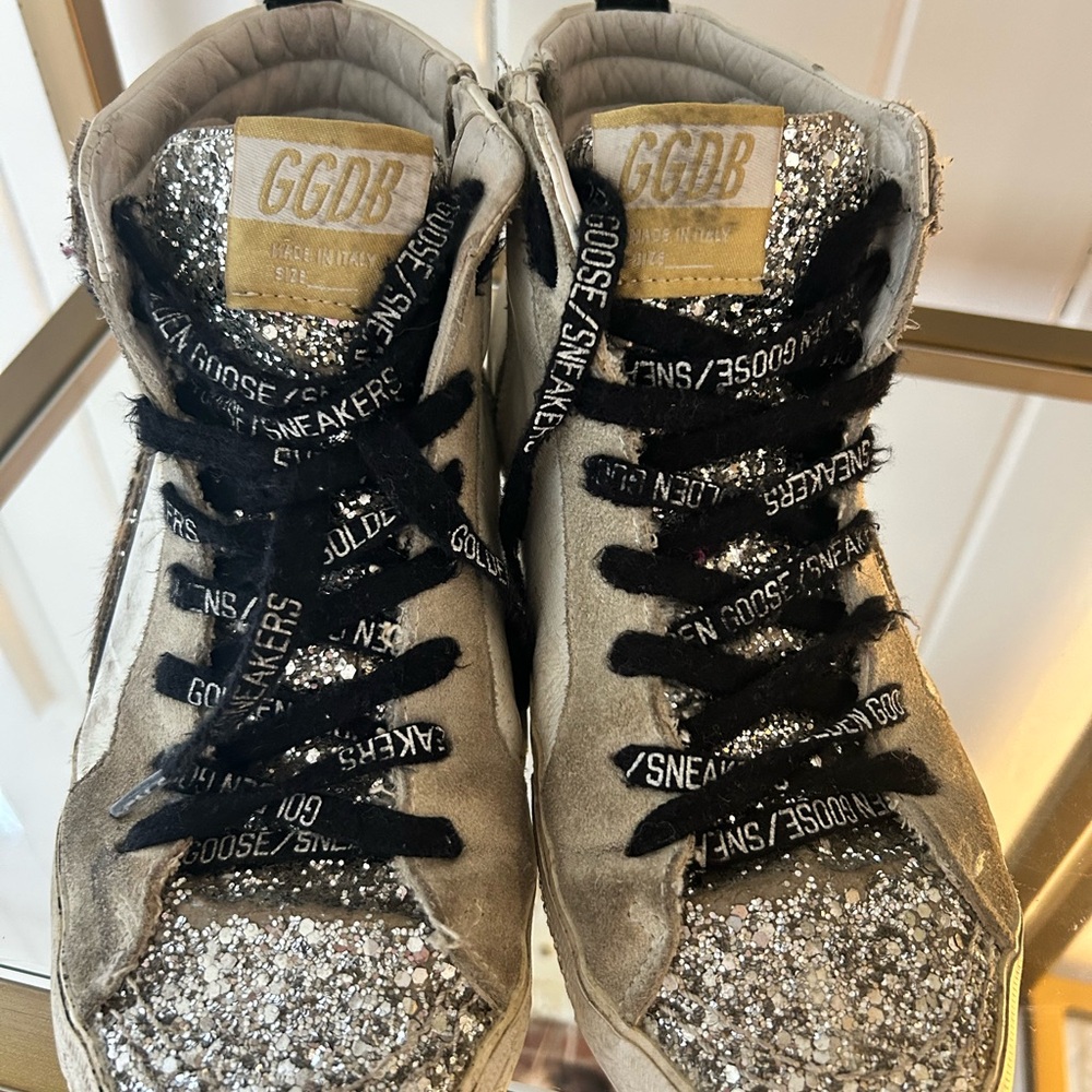 Golden Goose Silver Glitter High-Tops
